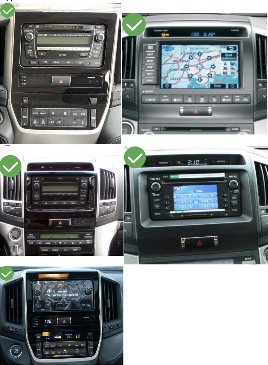 autoradio toyota land cruiser 200