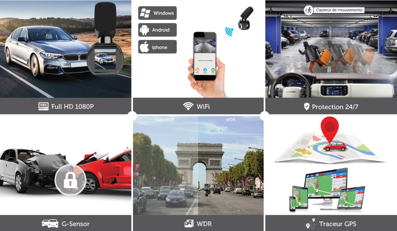 camera dashcam voiture sans fil embarquee wifi full hd discrete odb assurance dashcam full hd wifi